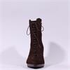Hispanitas Bangkok Laced Heel Ankle Boot - Brown Suede